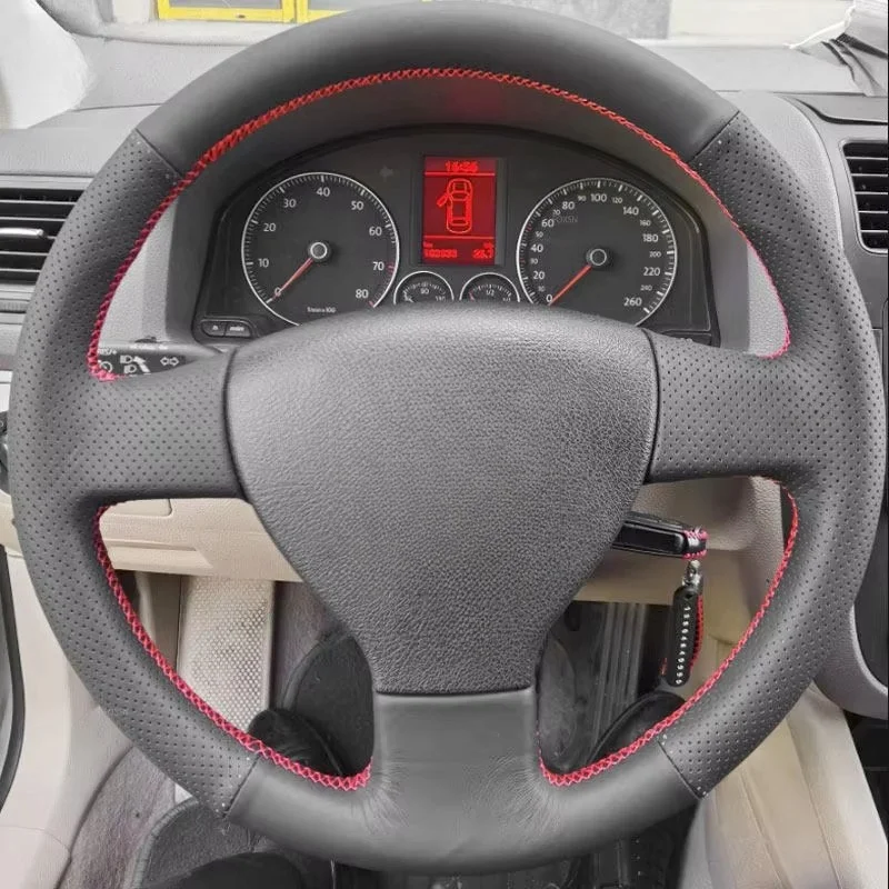Customization Microfiber Leather Car Steering Wheel Cover Accessories For VW Old Golf 5 (V) MK5 Polo Jetta Tiguan Sagitar