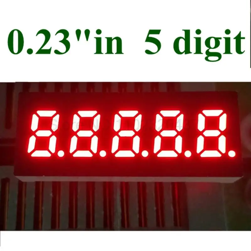 

10PCS 0.23 inch 5 Bit RED Digital Tube LED Display 7 Segment Common anode 0.23" 0.23in digital display