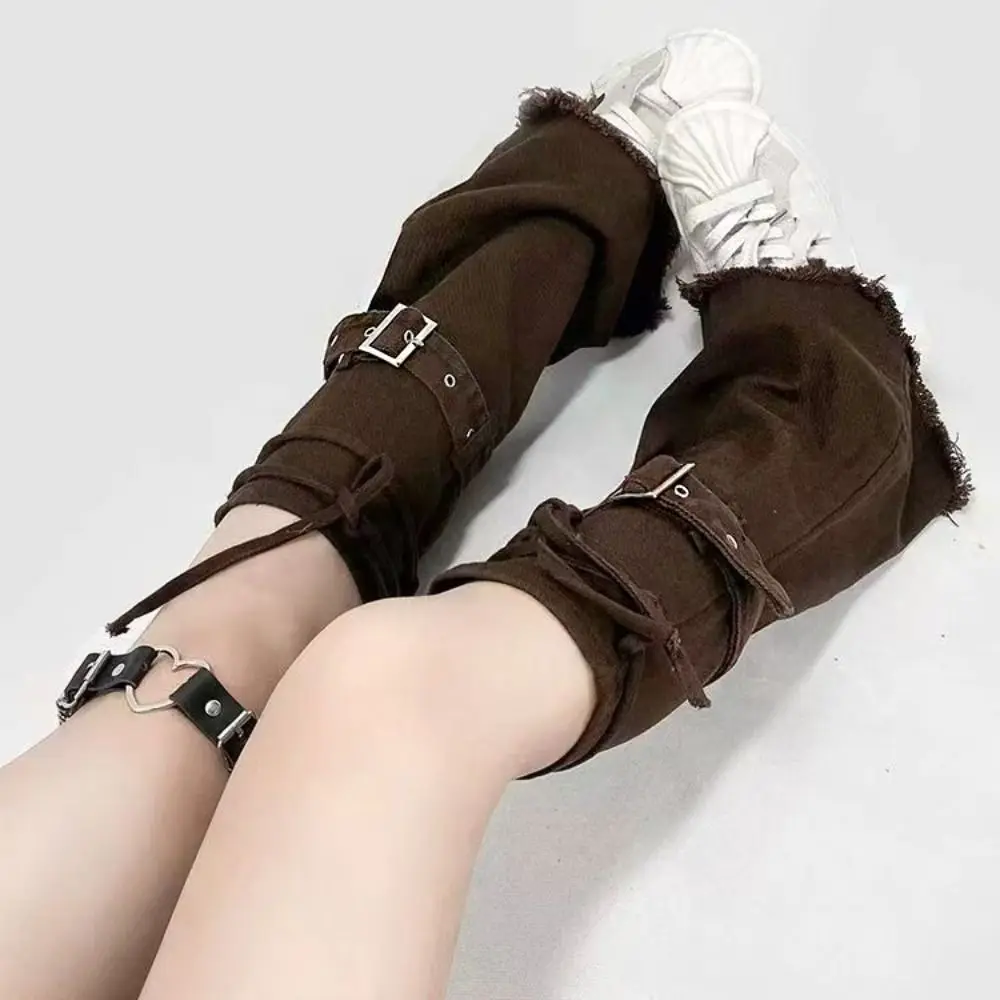 

Cute Y2k Leg Warmers JK Spicy Girl Trumpet Leg Covers Brown Sweet Cool Long Stockings Fall Winter