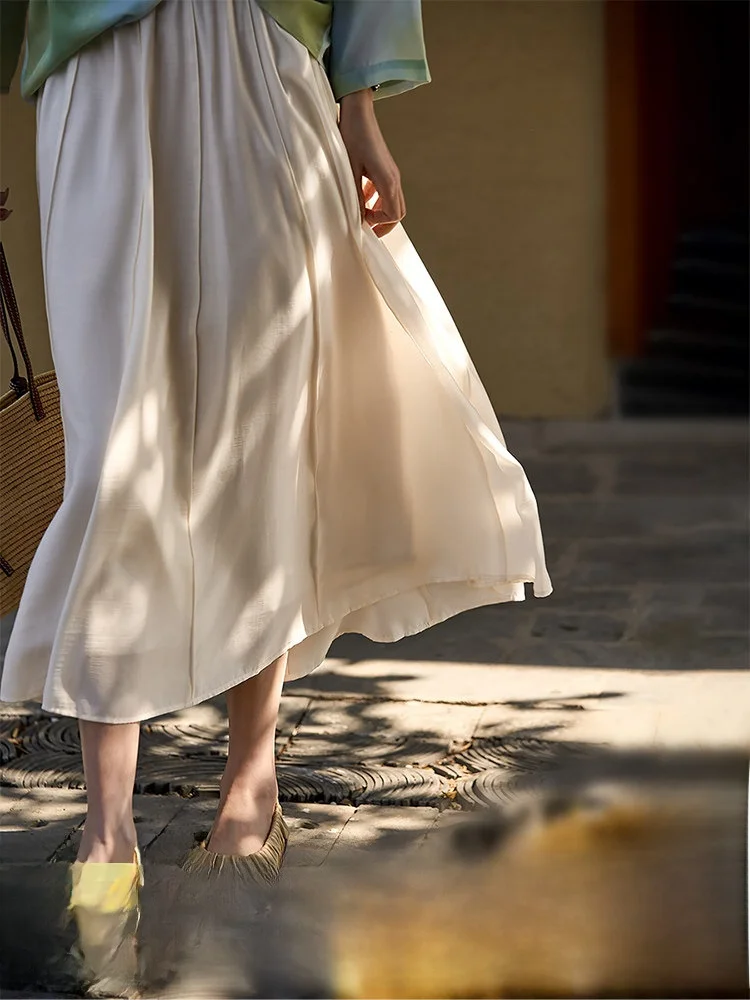 

Юбка-трапеция с высокой талией, прямого кроя, из полиэстера, для повседневной носки, весна-лето, женская мода