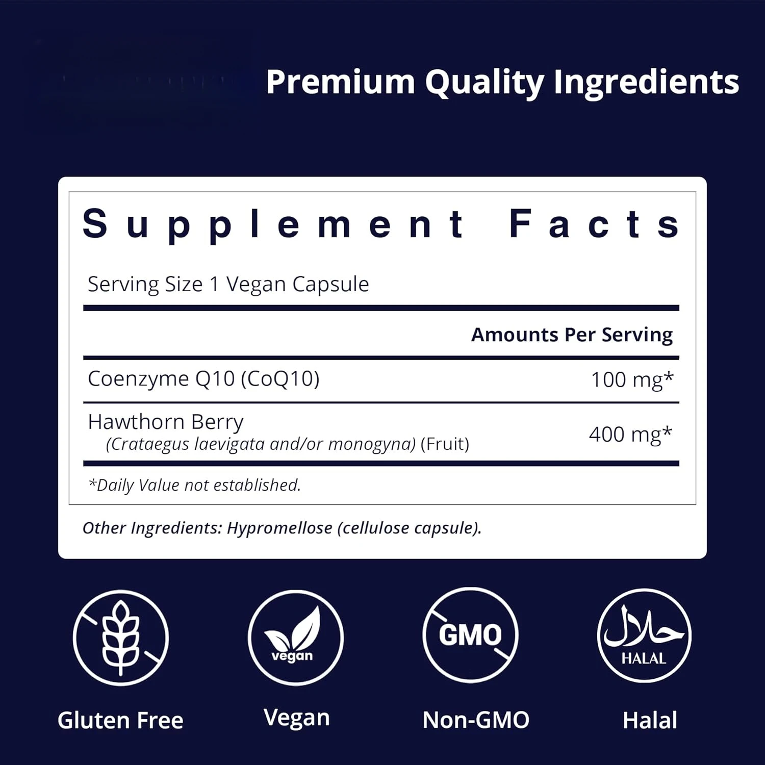 Highly Absorbent Coenzyme Q10 for Energy Production, Heart and Cell Health - Non GMO, Gluten Free Coenzyme  -60 Capsules