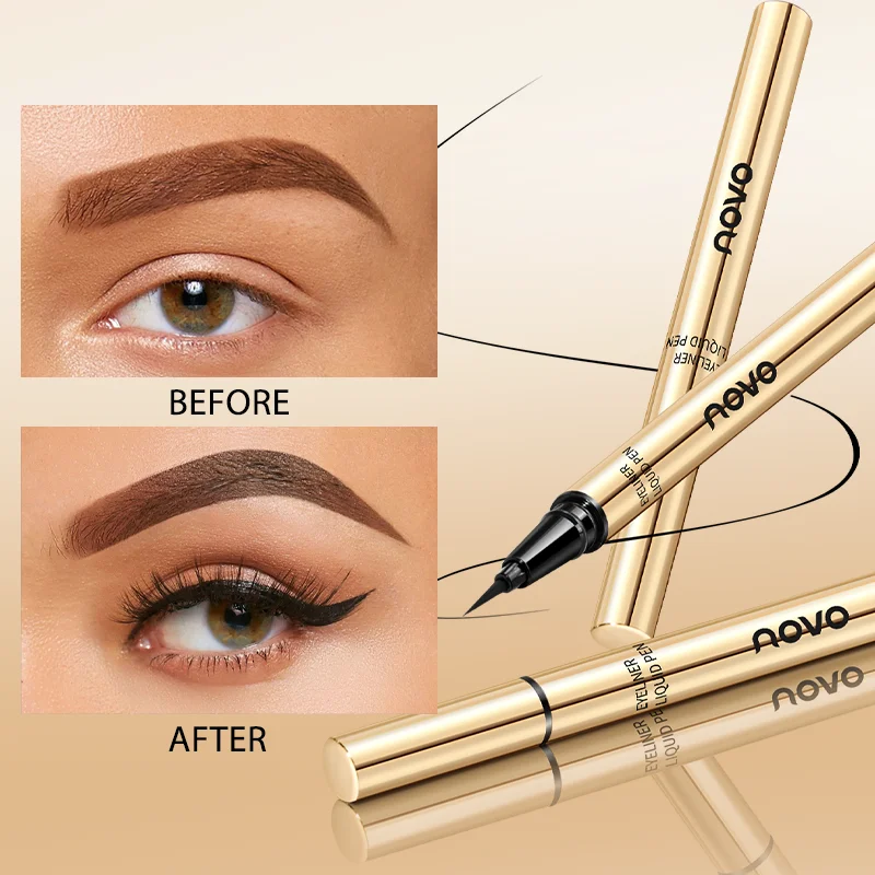 ปากกาอายไลเนอร์ชนิดน้ำปลายแหลมพิเศษ - ติดทนนาน กันน้ำ ไม่เลอะเทอะ แห้งเร็ว ปลายเรียวเล็ก เขียนเส้นคมชัด