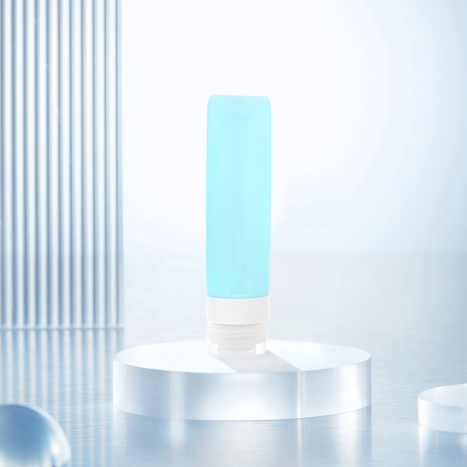 4Pcs Premium Silicone Travel Bottles Leak Proof Reusable Lotion Dispenser for Shampoo Body Wash Toiletries Liquid Sub Bottle