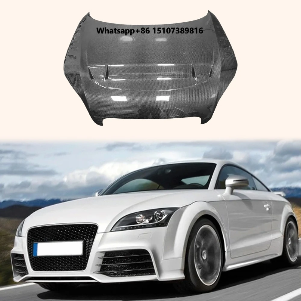 For TT MK2 TTS 8J 06-14 Carbon Fiber WLP Style Front Vented Cooling Hood