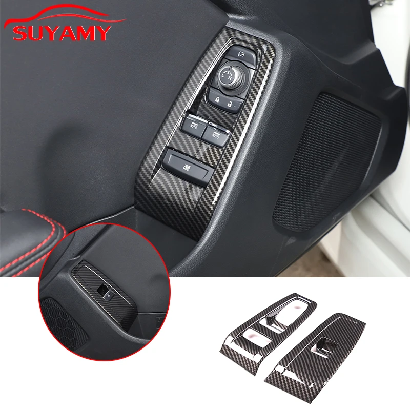 2Pcs/set ABS Car Window Lift Button Frame Switch Panel Trim Cover For 2022 Toyota 86/Subaru BRZ Auto Interior Accessories