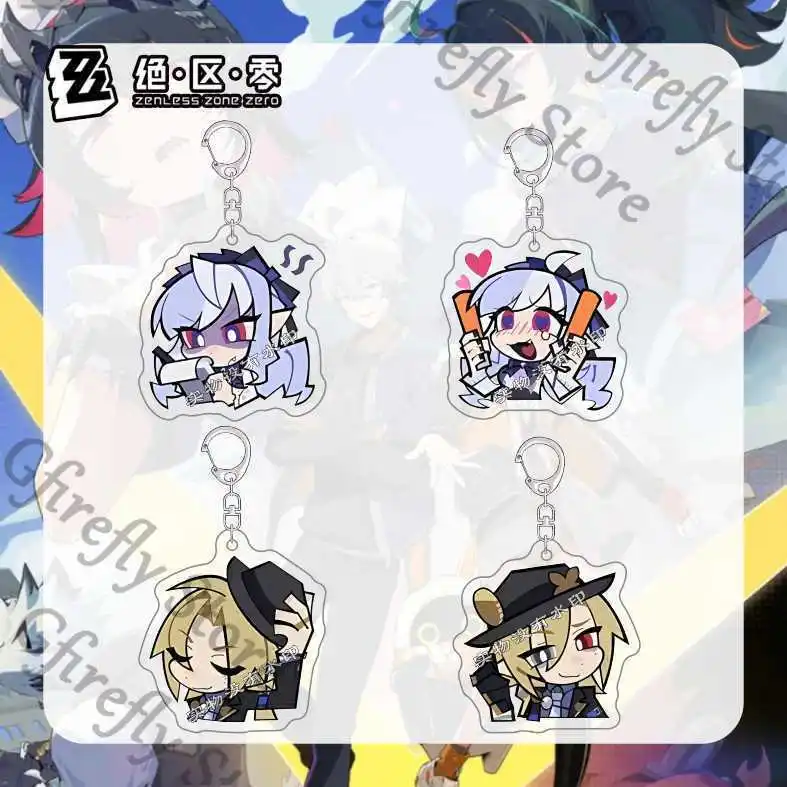 

Anime Pendant Zenless Zone Zero Bag Keyring Ambitus Hanging Drop Strap Game Q Version Acrylic Vivian Banshee Keychain Gift