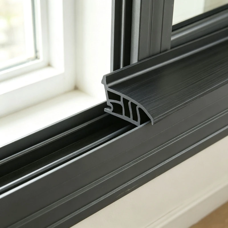 Rubber Window Track Barriers with Two Tear-Away Sections and Trim-to-Length Design to Limit Rainwater Entry, Supplied as a M4YD