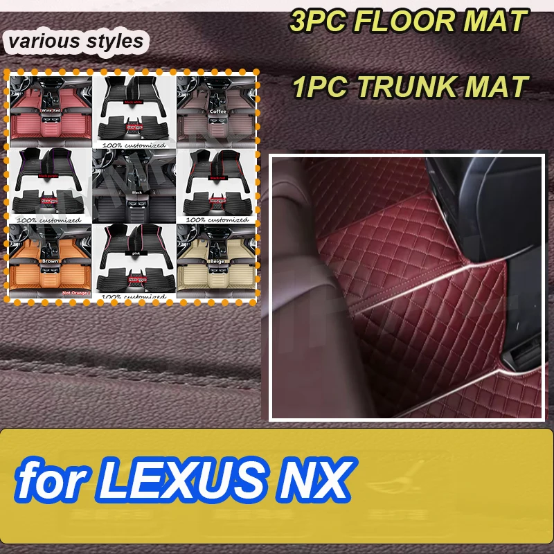 

LUXURY Car floor mats for LEXUS NX series 200 300h 300 200t 2015 2016 2017 2018 2019 2020 2021 2022