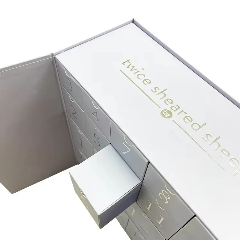 Customization.Custom Cardboard Luxury Purple Empty Package Mystery Rigid Box Buy Surprise Boxes