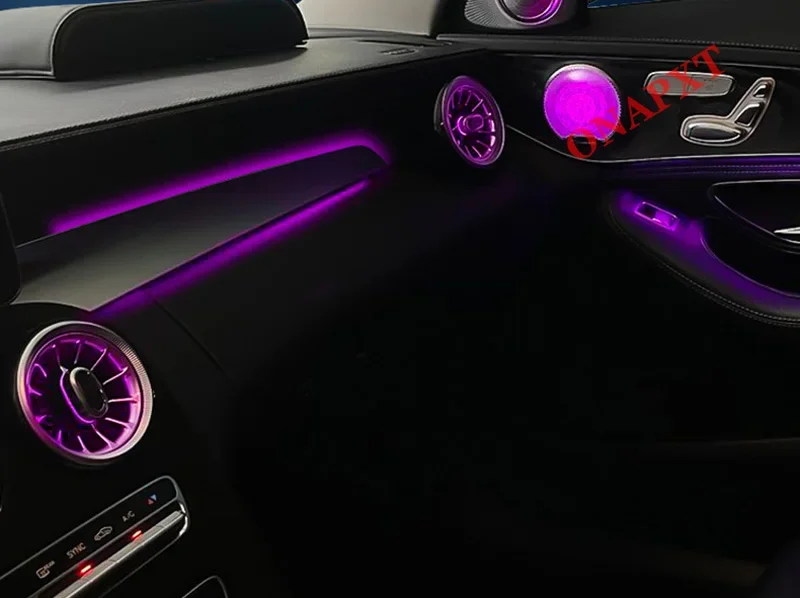 For Mercedes-Benz C W205 Coupe GLC X253 2014-2022 LHD RHD MB Co-pilot Led Neon Ambient Light Passenger Atmosphere Lamp Cover