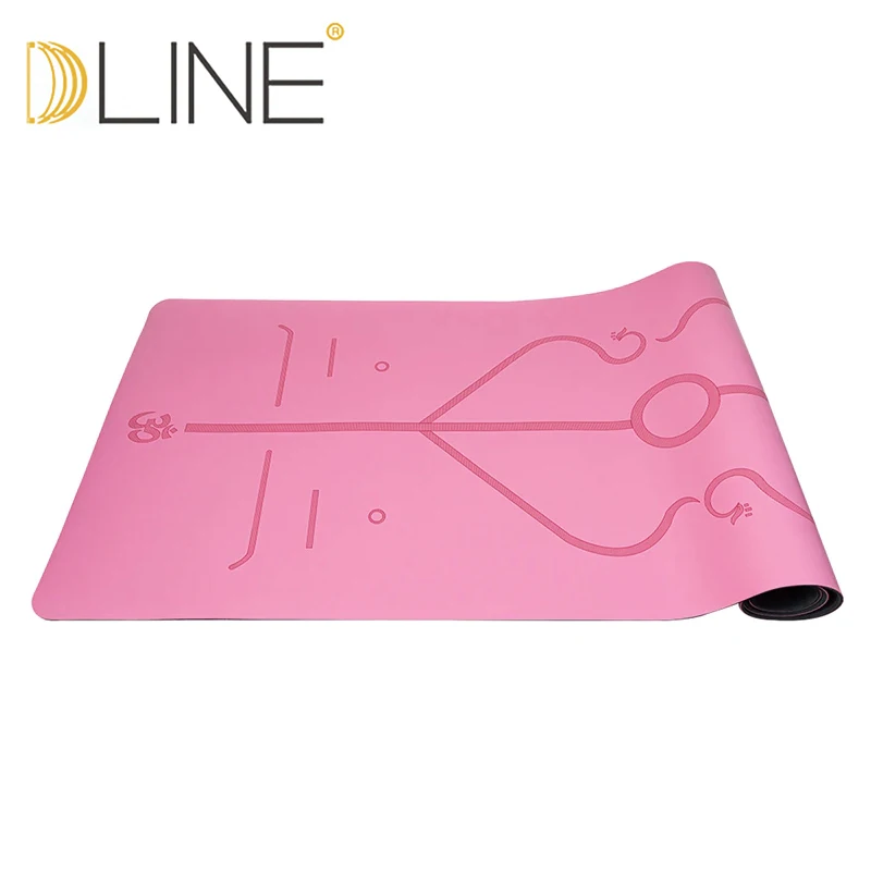 بساط اليوغا المطلي بالبولي يوريثان من المطاط الطبيعي، بساط تمارين صديق للبيئة للياقة البدنية والتمدد #1