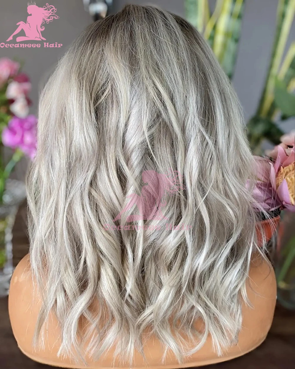 Ash Blonde Lace Front Human Hair Wig HD Transparent Lace Colored 360 Full Lace Frontal Wigs For Women Pre Pluck Braizlian Vrigin