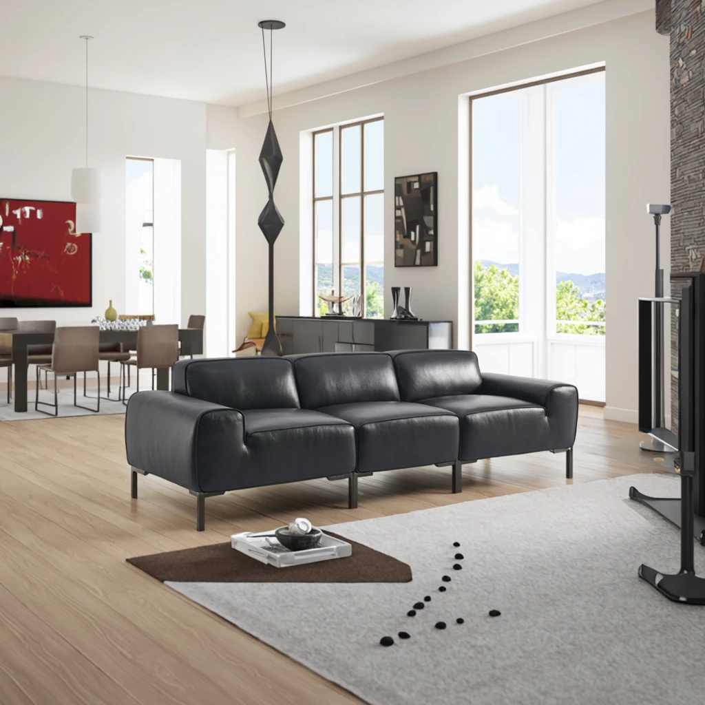 

Настраиваемый черный диван из искусственной кожи для дома, прочная современная мебель для столовой и бара, для использования в отелях и апартаментах, акция по продажам