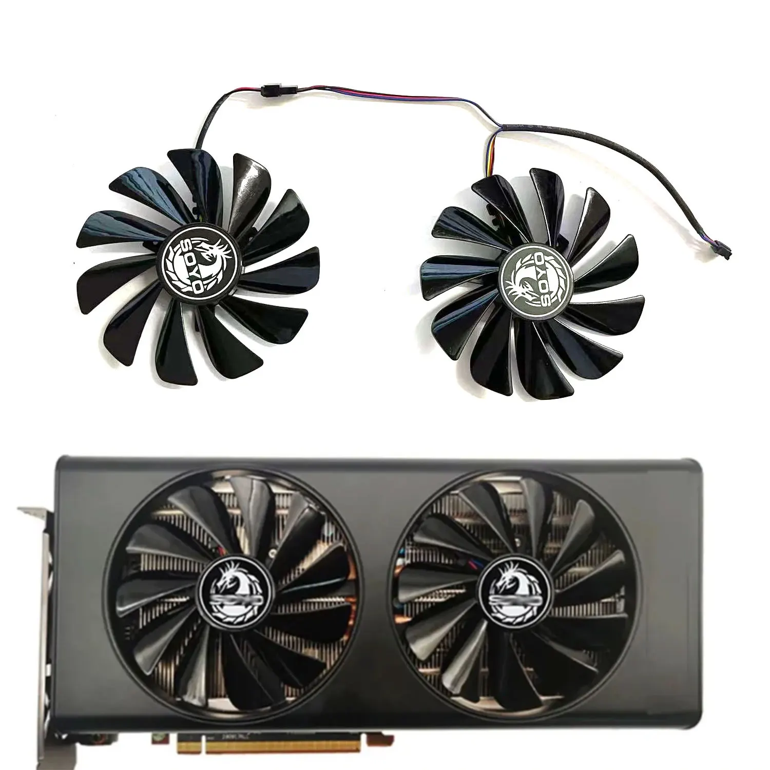 

New cooling fan 95MM 4PIN CF1010U12S FDC10U12S9-C for SOYO AMD Radeon RX5700 8G GDDR6 graphics card