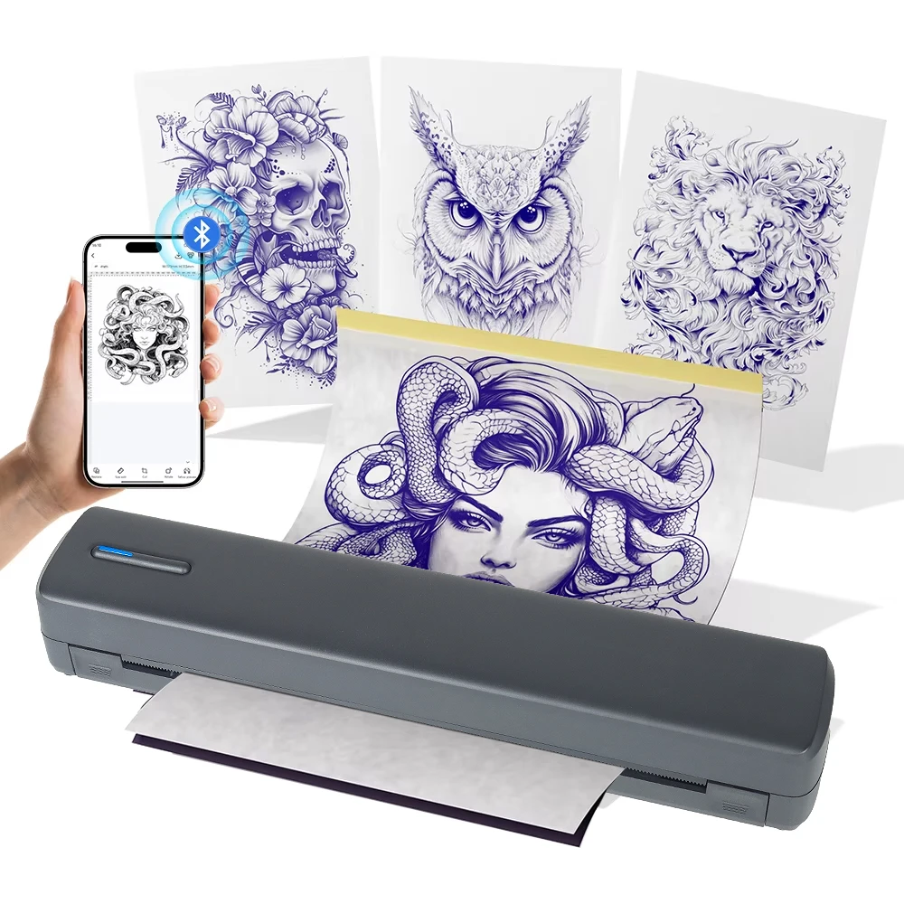 

Factory Portable Tattoo Printer For Bluetooth Thermal Copier Machine Mini Portable Transfer Thermal Copier Android Stock