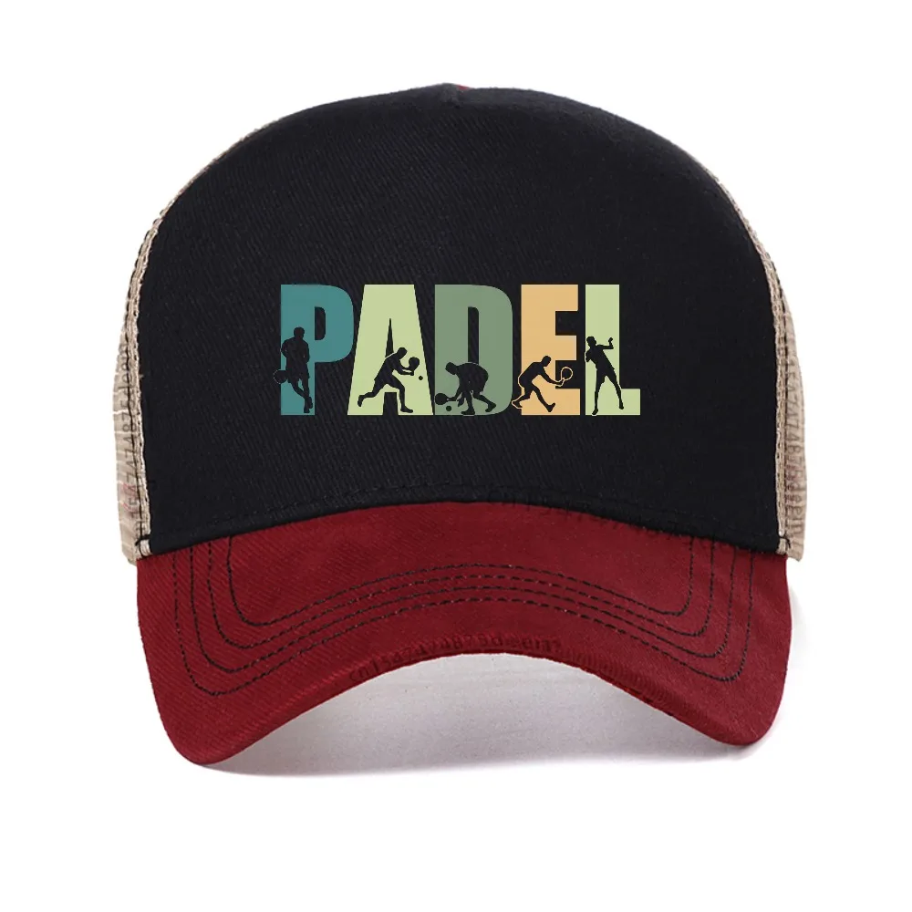 

Padel Tennis letter print mesh baseball cap fashion casual Breathable Cool Snapback hat summer trucker hats unisex sun caps