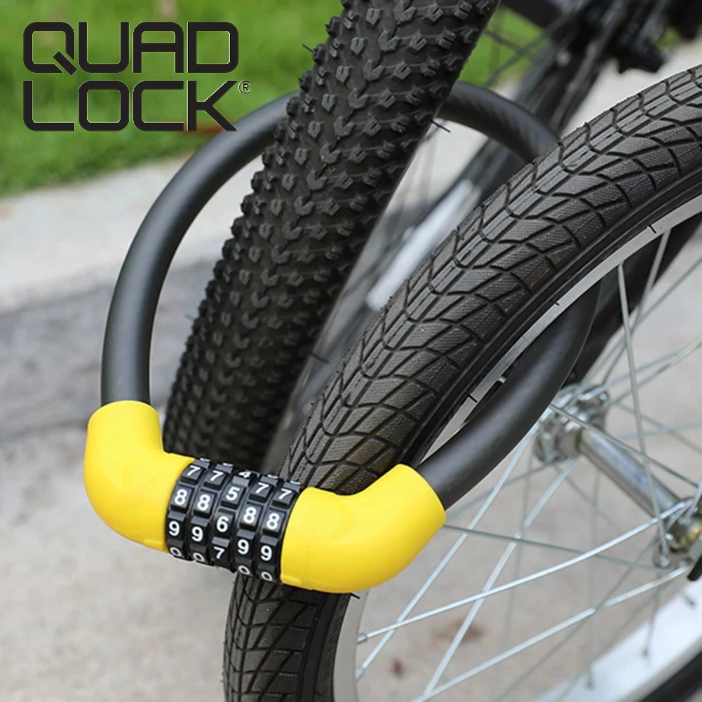 

QUAD LOCK Bike Lock 5 Digit Code Combination Universal Bicycle Lock Bicycle Security Locking