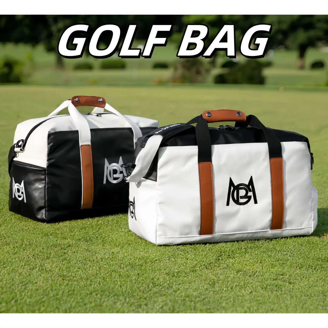 PGM Golf Clothing Bag Men\'s and Women\'s PU Clothing Bag Lightweight and Waterproof Travel Handbag Handbag Independent Shoe Bag