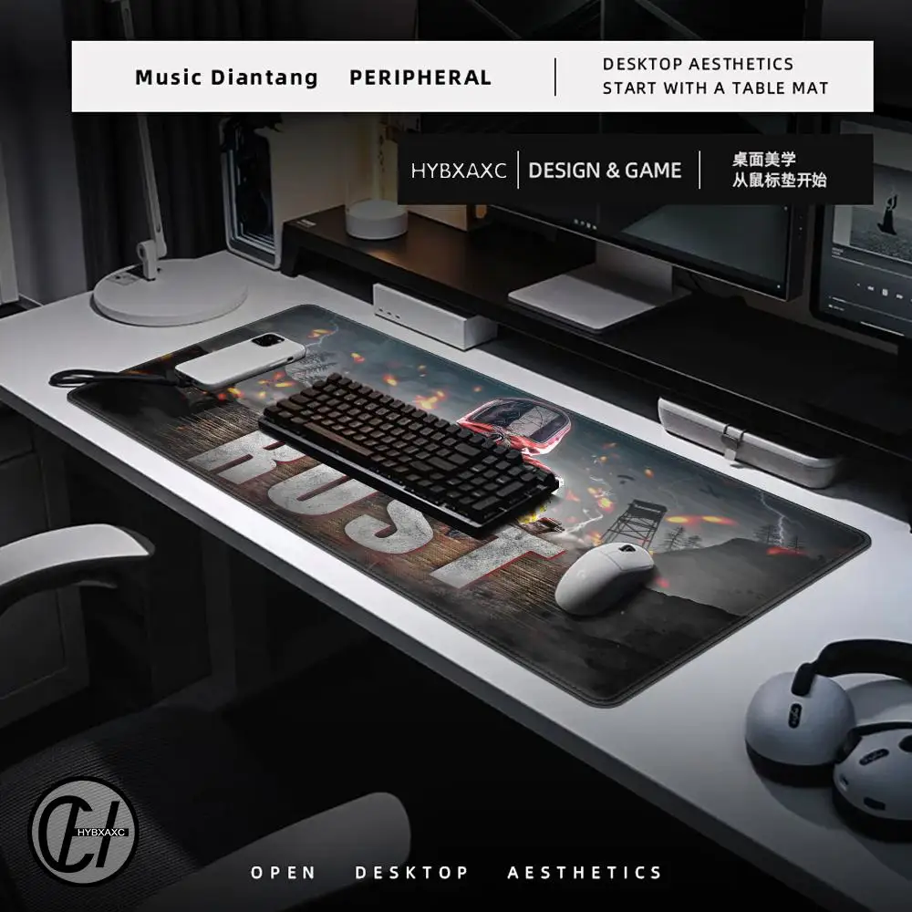 Rust Mouse Pad Large Gaming Mousepad PC Gamer Computer Office Mouse Mat XXL Carpet Keyboard Mat Desk Pad Laptop Mausepad