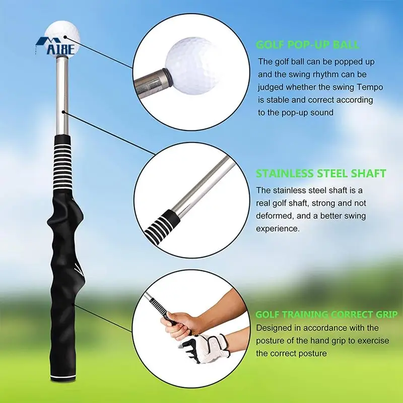 

A18E-Golf Swing Trainer Aid — средство для тренировки свинга в гольфе для гибкости, темпа и силы, разминка для гольфа