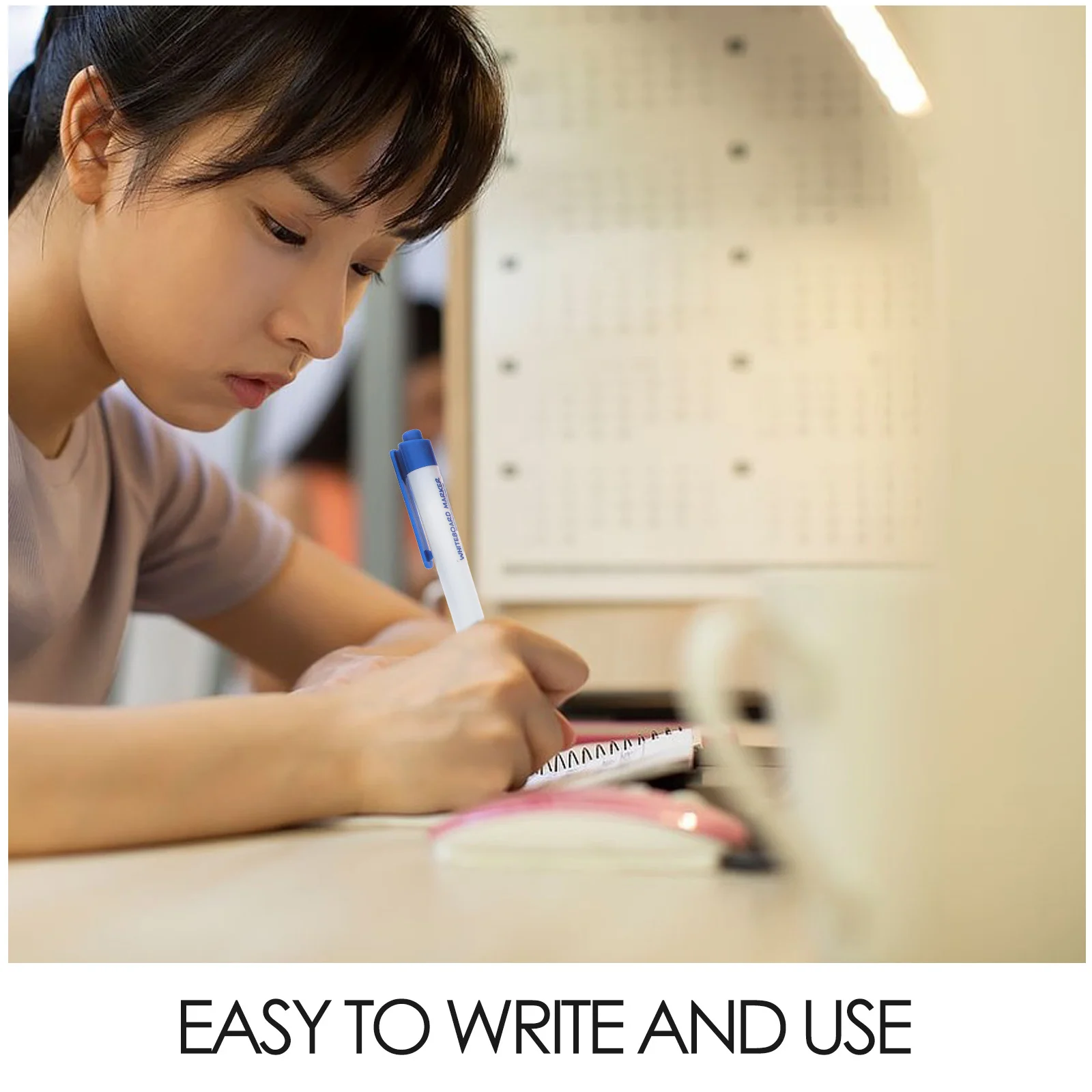 Juego de rotuladores borrables para pizarras blancas, pizarras de vidrio, adecuadas para profesores, estudiantes, profesionales, paquete a granel, 12 Uds.