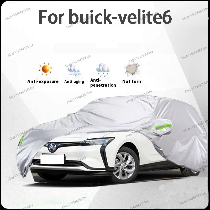 

For Buick Velite 6 Fit Car Cover - Waterproof, Dustproof, Sunshade (UV), Snowproof | Silve Full Cover with All-Day Protection