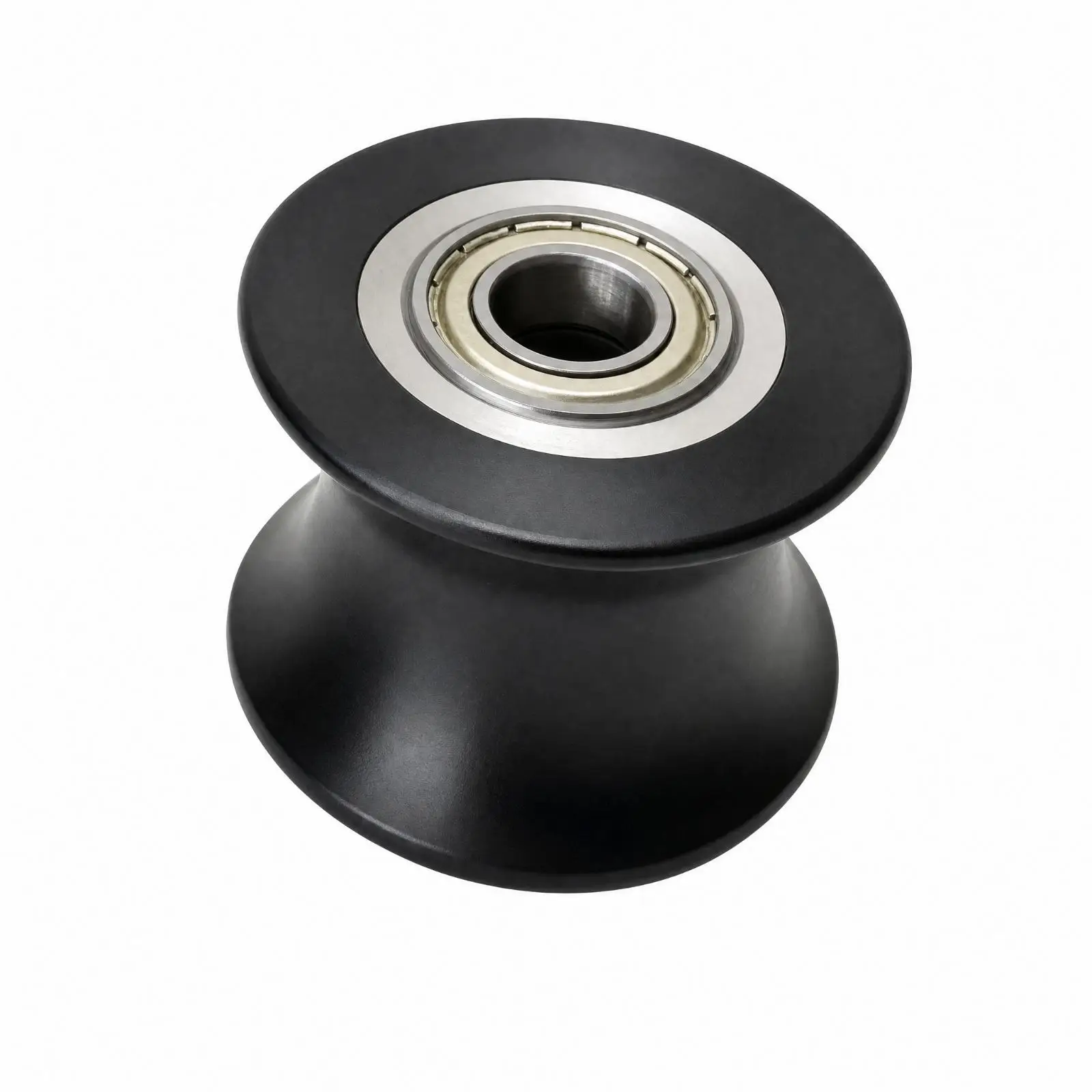 Flanged Grooved Guide Wheel Steel Elliptical Roller for Exercise Machine Curved Tube Track Replacement Part