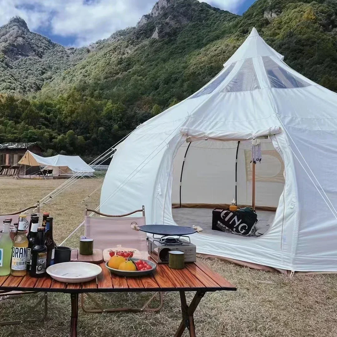 Cheap And Fine Luxury Glamping Tent Family Camping Tent Lotus Tent For Sale