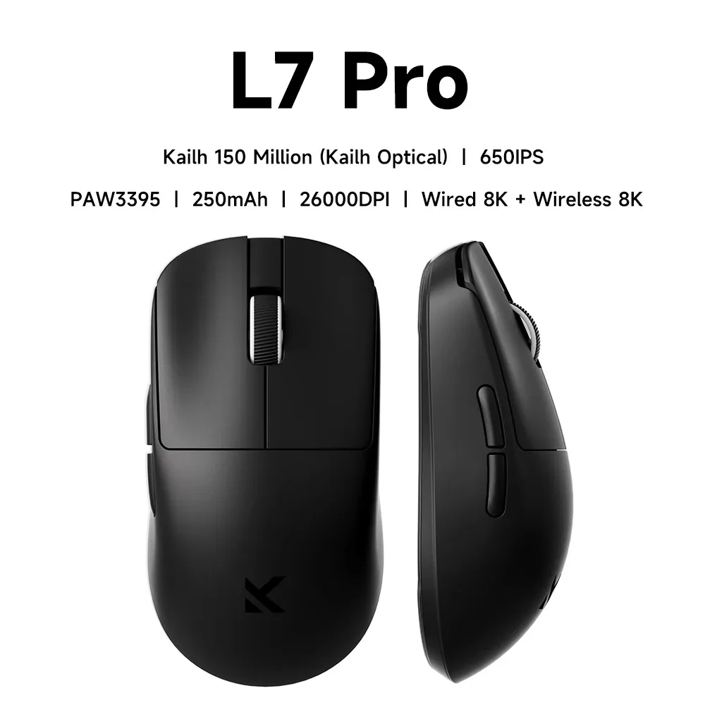 MCHOSE L7 Ultra+ Medium Large Hand Mouse Game E-Sports Paw3950 Wireless Three Mode Lightweight Office Dual-Drive Computer Mouse image 3