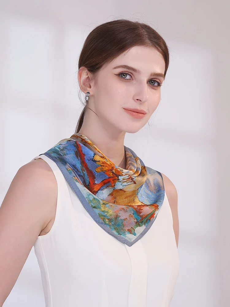 上海ストーリー-00-桑シルク-スクエアスカーフ-レディース-ママスタイル-誕生日プレゼント-軽量高級シルクシフォンショール