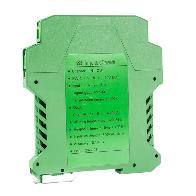 Transmisor de temperatura 4-20mA 0-10V 0-5V 1-5V PT100 Convertidor de señal de temperatura 1 en 1 salida 0-100 ℃   -50-200 ℃   0-300 ℃