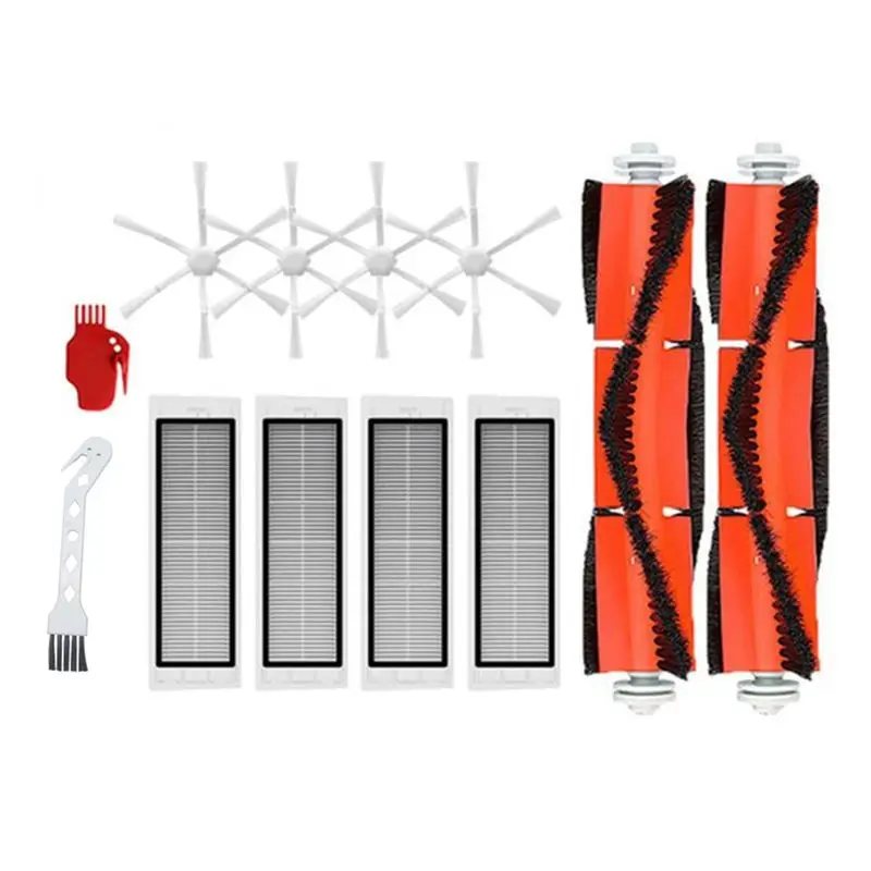 

Комплект из 12 сменных запчастей A63Z для робота-пылесоса Xiaomi Mi Vacuum Mop 2 STYTJ03ZHM: основная и боковые щетки, HEPA-фильтр