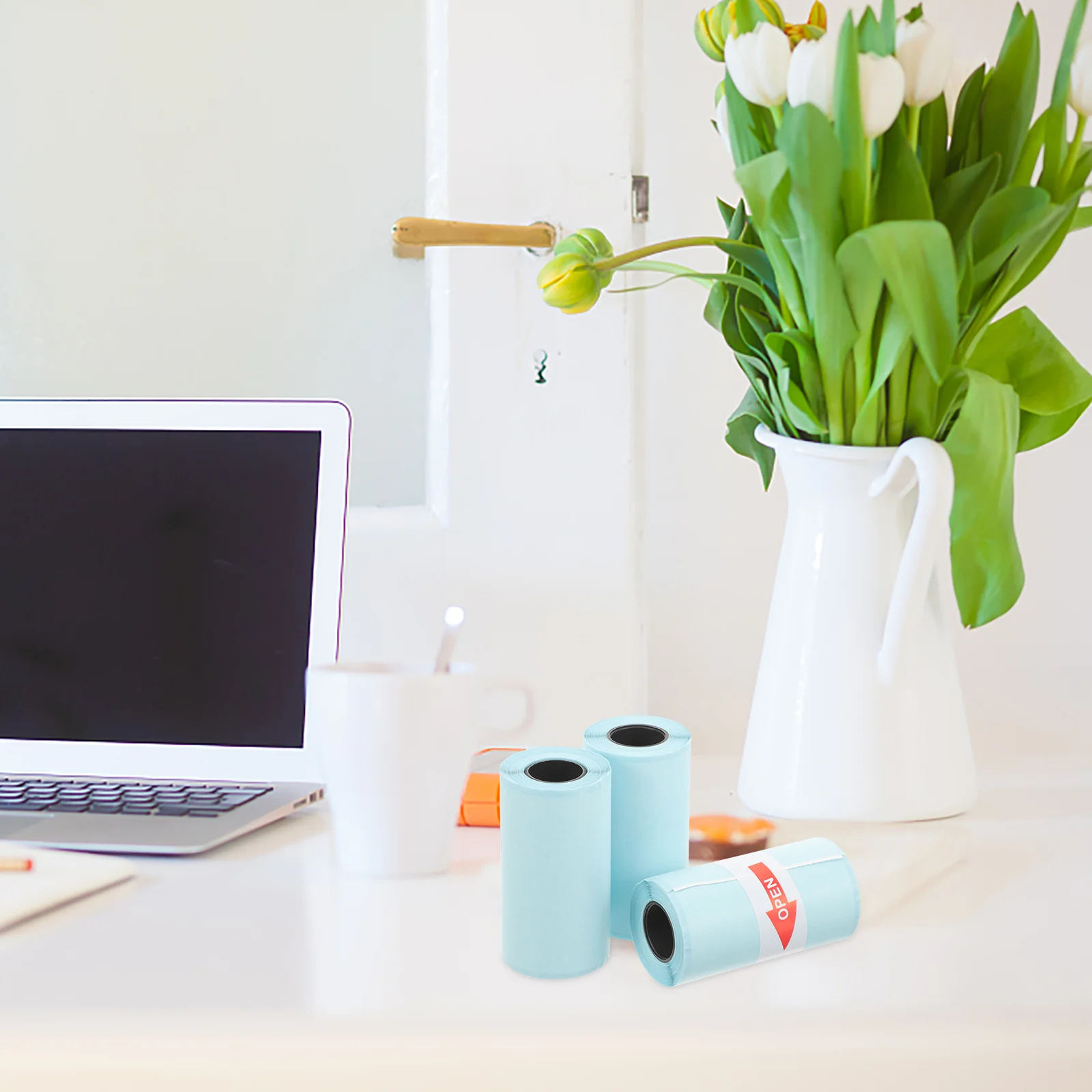 3 Rolls Thermal Label Printing Paper Adhesive Printable Label Thermal Correct Label thermal printer paper