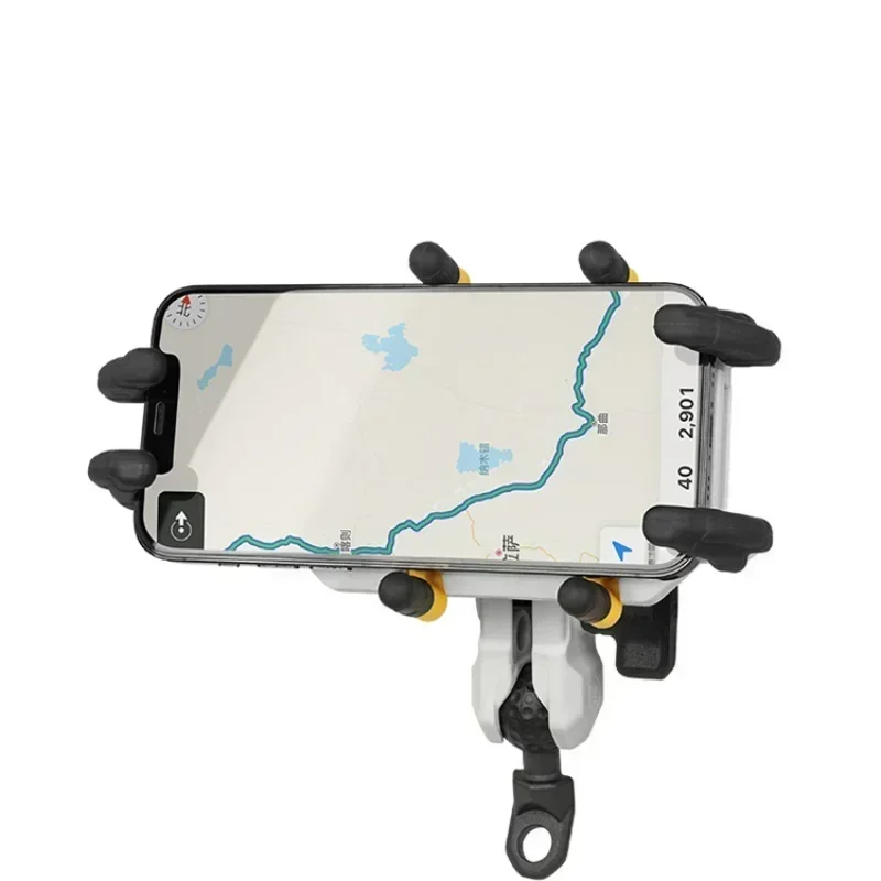 Color armor version motorcycle mobile phone bracket shock absorption wireless charging navigation universal for electric Hot sal