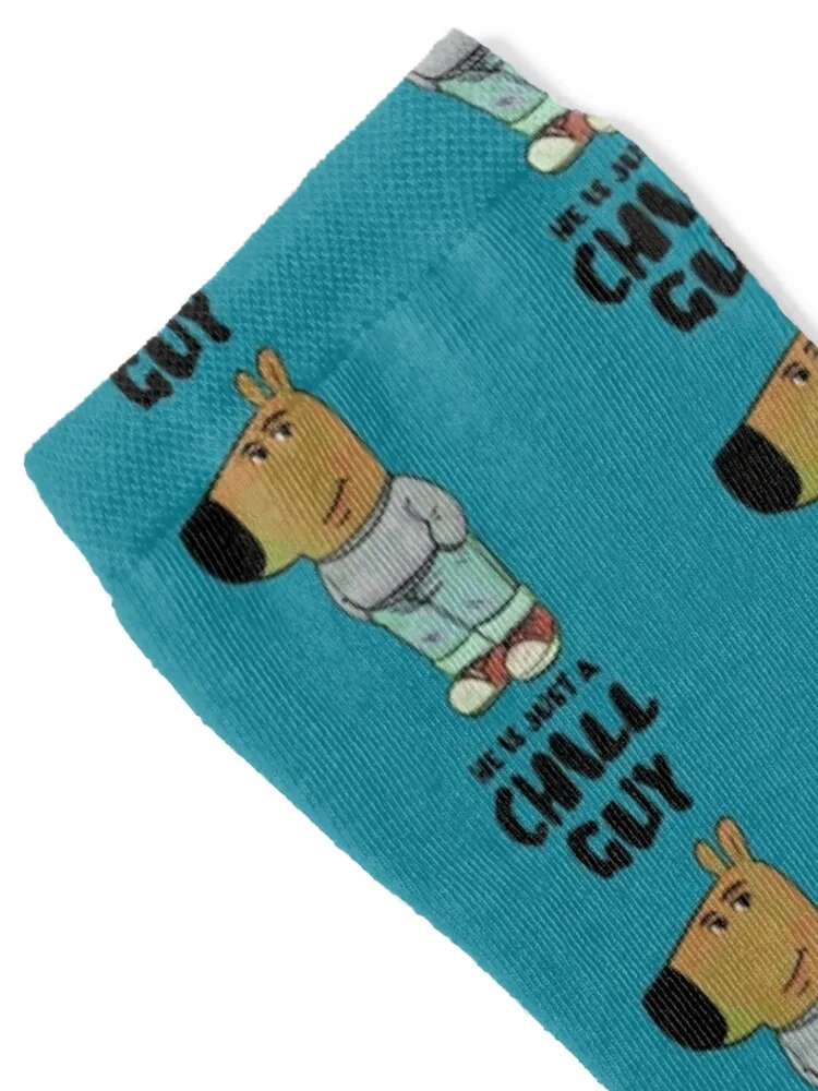 جوارب CHILL GUY (أزرق) هدية عيد الميلاد، جوارب جولف فاخرة مضادة للانزلاق للرجال