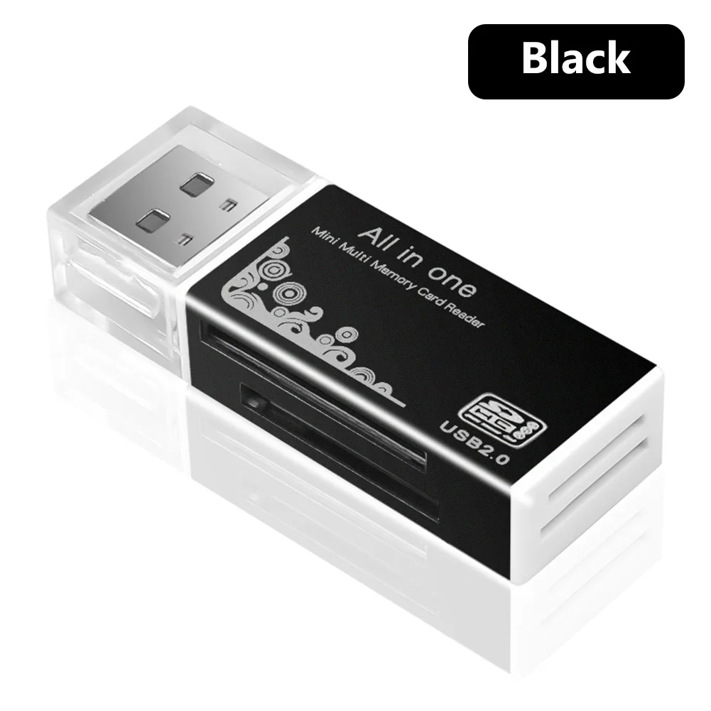 USB 2.0 Card Reader 4 in 1 Multi Card Reader Memory Adapter For Memory Stick Pro Duo Micro SD/T-Flash/M2/MS Card Reader