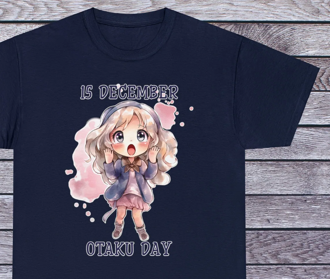 Otaku Day T Shirt Anime 15. grudnia Tee Manga Japan Clothing Cosplay