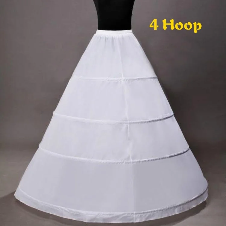 Bridal Petticoat Crinoline 4 Hoops Petticoat Onderrok Voor Een Lijn Trouwjurk