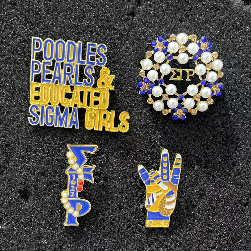 SGRHO Four Different Designs of Greek Letter Poodle Sorority 1922 Pins