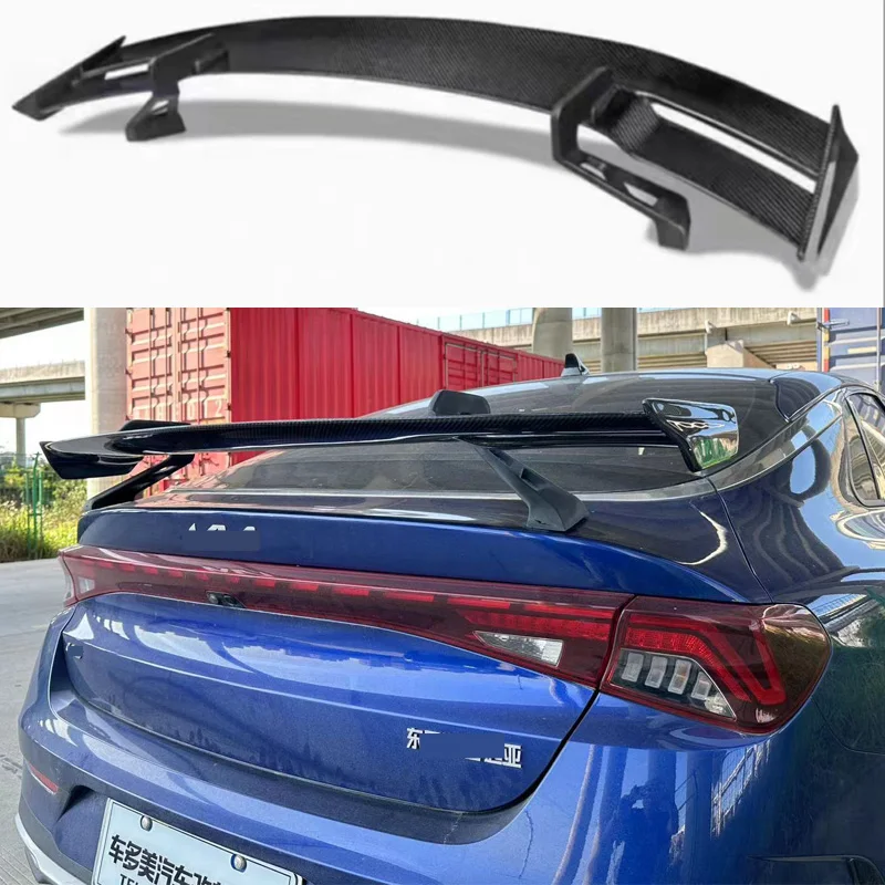 

For Kia K5 Kaiku GT 2020 2021 2022 2023 100%Real Carbon Fiber Rear Trunk Lip Spoiler Car Tail Wing Decoration TTRS Style