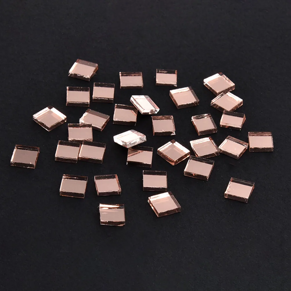 

Self Adhesive Glass Mosaic Wall Stickers Rose Gold Tile Decals Home Decor Waterproof Easy Stick Bathroom Bedroom Kitchen