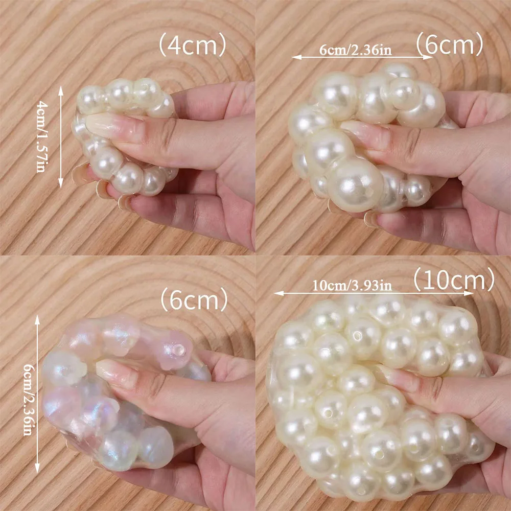 Popping Pearl Squishy Toy Interesting Pearl Decompression Toy Funny Decompression Squeeze Ball Gift Squishy Stresd Reliever Vent