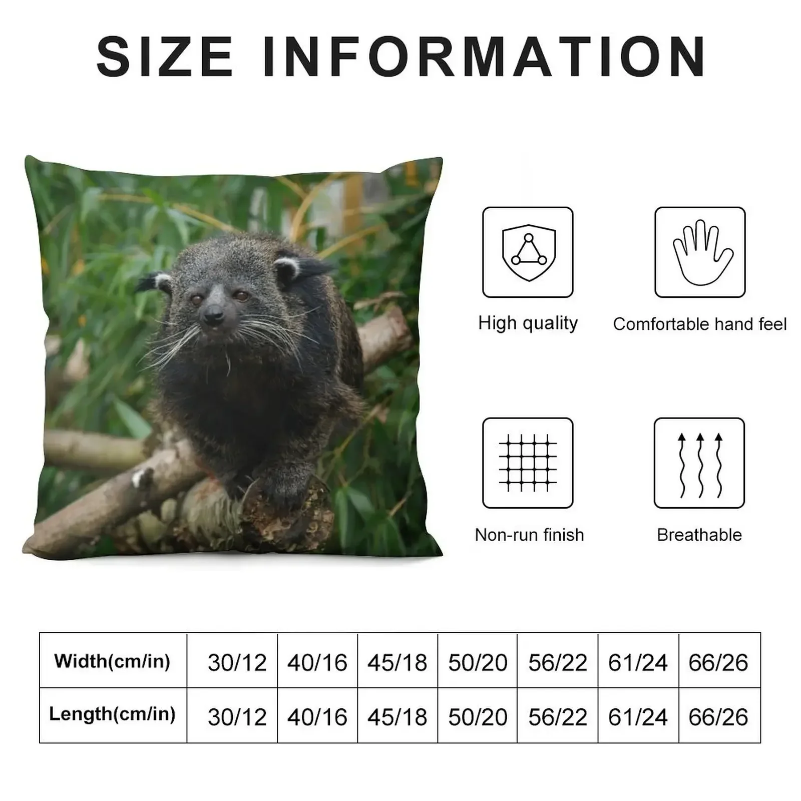 Binturong Throw Pillow Christmas Covers Pillow Decor Decorative Cushion Cover Cushion Cover pillow