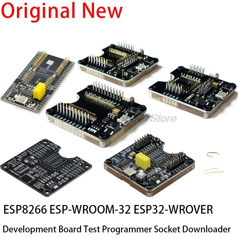 ESP8266 ESP-WROOM-32 ESP32-WROVER Development Board Test Programmer Socket Downloader for ESP-01 ESP-12F ESP-07S ESP-12S ESP32