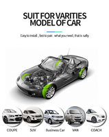 Car TPMS Tire Pressure Monitoring System Solar Charging HD Digital LCD Display Auto Alarms Wireless External Sensors TPMS