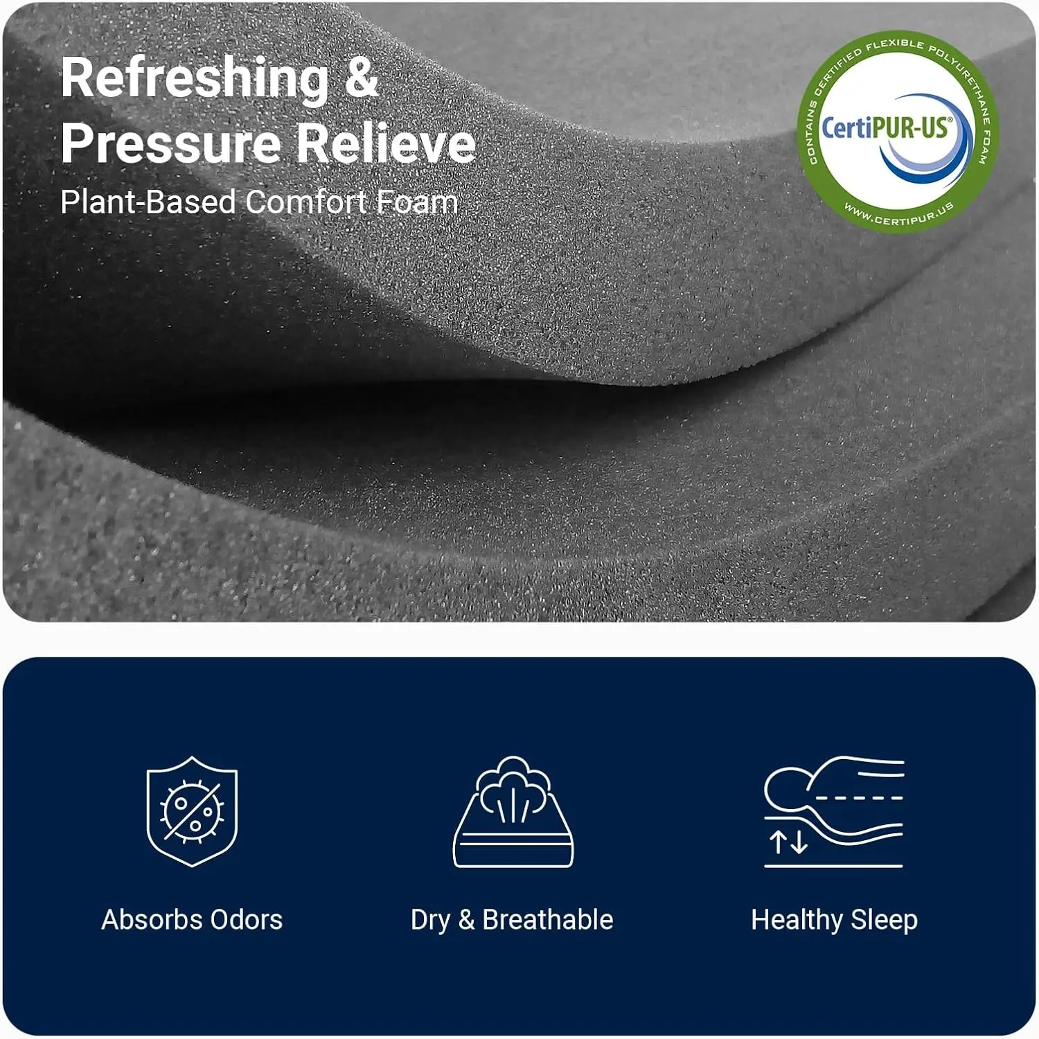 어린이를 위한 6인치 트윈 사이즈 젤 메모리 폼 매트리스, 시원한 수면 및 압력 완화, 유리섬유 없음 CertiPUR-US 인증