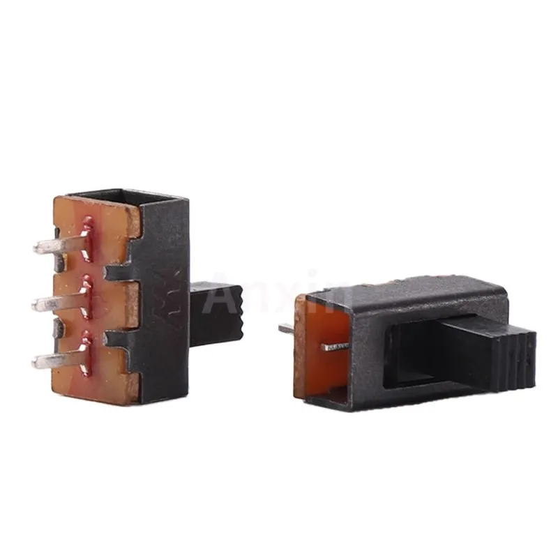 20 piezas SS12F17G5 interruptor de palanca 3 pines 2 archivos SS12F17 mango alto 5mm interruptor deslizante 1P2T SS-12F17 interruptor de alimentación de juguete paso 3,0 MM DIP
