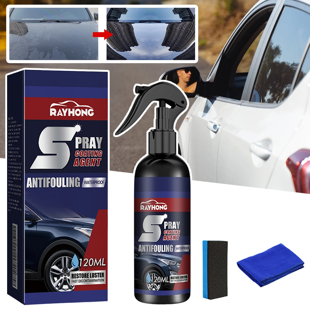 120ml Car Coating Spray,3 In 1 Ceramic Car Coating Spray,Professional Car Wax Coating Agents,Auto Coating Renewal Polish Agents