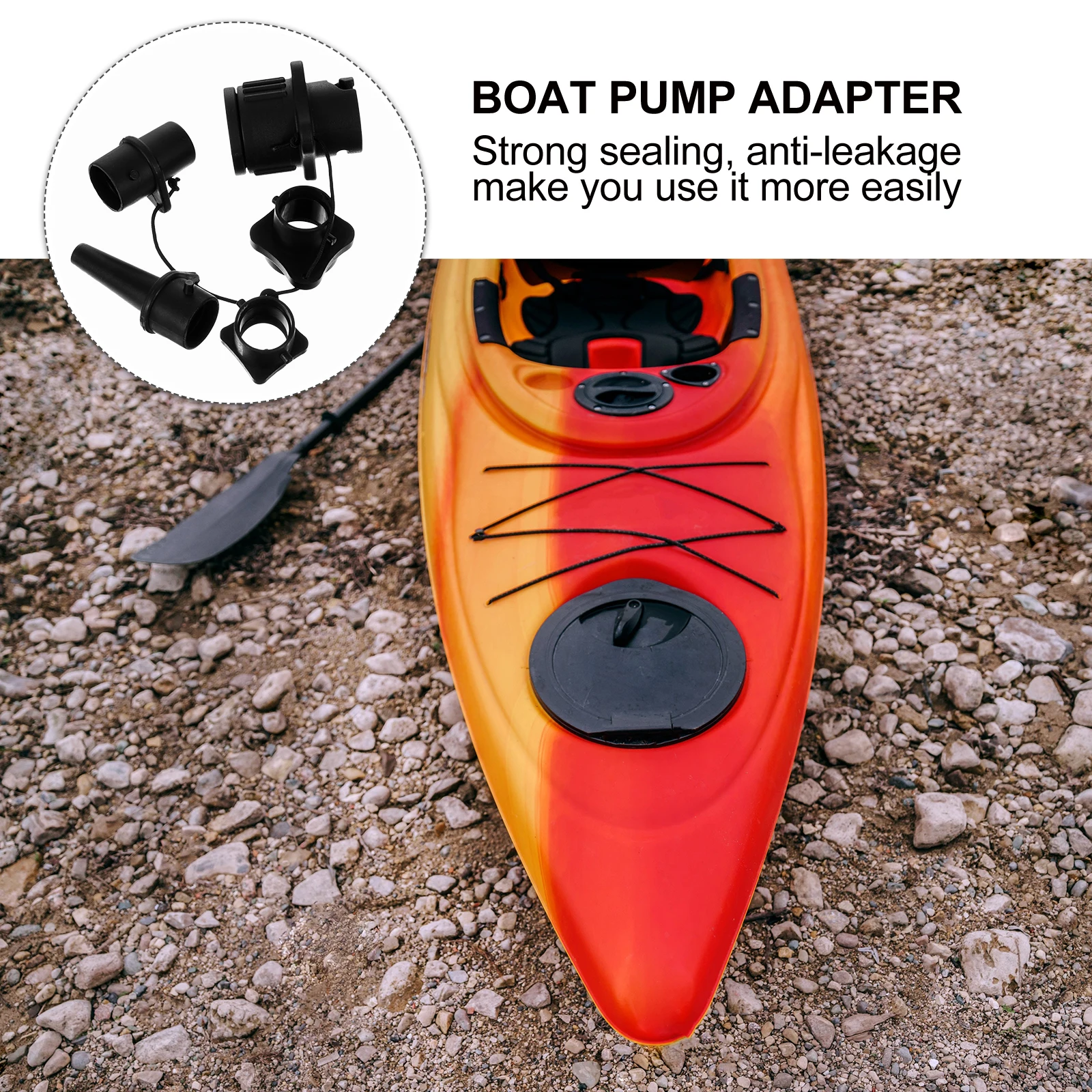 

Boat Air Adapter Lightweight Durable Multifunction Pump Adapter For Kayak Inflatable Boat Air Connector High Strength No Leak