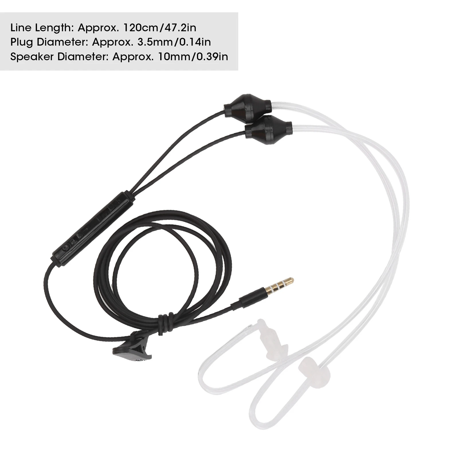 ZK40 エアチューブイヤホンイヤフォン有線ヘッドフォン W/ハンズフリーマイク Samsung 3.5mm ジャック用